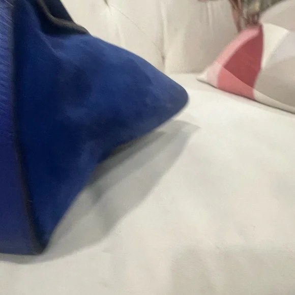 Celine Calfskin Suede Small Trapeze Indigo - Picture 7 of 11